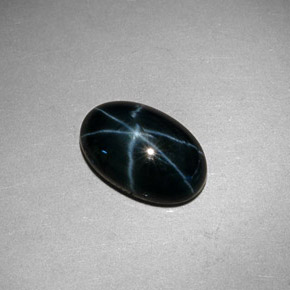 3,21 ctw natürlicher blauer Stern-Saphir, Oval Schliff, Lichtundurchlässig
