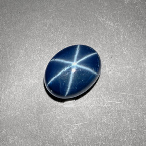 2,10 ctw natürlicher blauer Stern-Saphir, Oval Schliff, Lichtundurchlässig