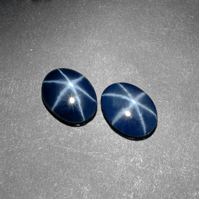  ct natürliche blauer Stern-Saphir-Edelsteine, Oval Schliff, Lichtundurchlässig