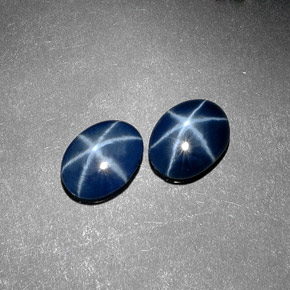  ct natürliche blauer Stern-Saphir-Edelsteine, Oval Schliff, Lichtundurchlässig