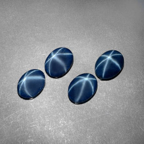  ct natürliche Blau Sternsaphir-Edelsteine, Oval Schliff, Lichtundurchlässig