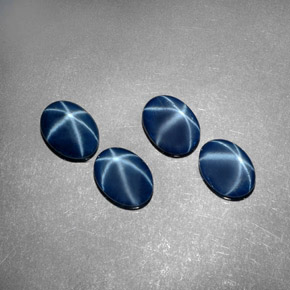 ct natürliche Blau Sternsaphir-Edelsteine, Oval Schliff, Lichtundurchlässig