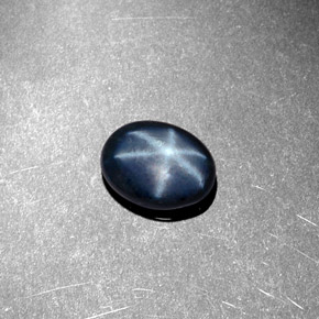 1,44 ctw natürlicher blauer Stern-Saphir, Oval Schliff, Lichtundurchlässig