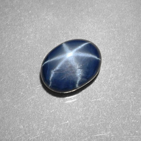 2,12 ctw natürlicher blauer Stern-Saphir, Oval Schliff, Lichtundurchlässig