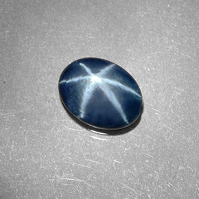 1,30 ctw natürlicher blauer Stern-Saphir, Oval Schliff, Lichtundurchlässig