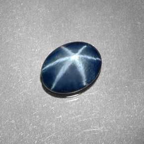 1,30 ctw natürlicher blauer Stern-Saphir, Oval Schliff, Lichtundurchlässig