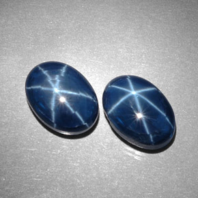  ct natürliche blauer Stern-Saphir-Edelsteine, Oval Schliff, Lichtundurchlässig