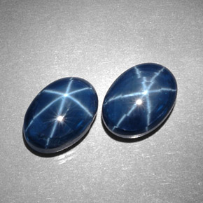  ct natürliche blauer Stern-Saphir-Edelsteine, Oval Schliff, Lichtundurchlässig