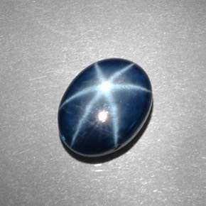 5,64 ctw natürlicher blauer Stern-Saphir, Oval Schliff, Lichtundurchlässig