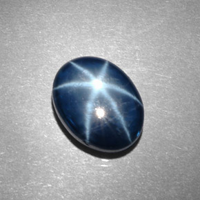 5,64 ctw natürlicher blauer Stern-Saphir, Oval Schliff, Lichtundurchlässig