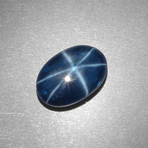 4,32 ctw natürlicher blauer Stern-Saphir, Oval Schliff, Lichtundurchlässig