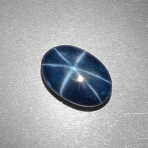 4,32 ctw natürlicher blauer Stern-Saphir, Oval Schliff, Lichtundurchlässig