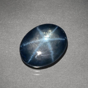 4,24 ctw natürlicher blauer Stern-Saphir, Oval Schliff, Lichtundurchlässig