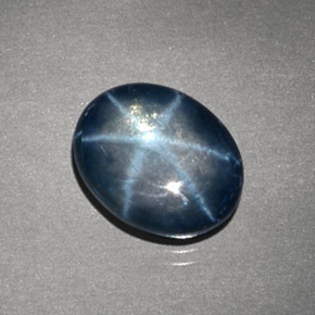 4,24 ctw natürlicher blauer Stern-Saphir, Oval Schliff, Lichtundurchlässig