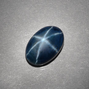 4,14 ctw natürlicher blauer Stern-Saphir, Oval Schliff, Lichtundurchlässig