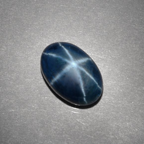 4,14 ctw natürlicher blauer Stern-Saphir, Oval Schliff, Lichtundurchlässig