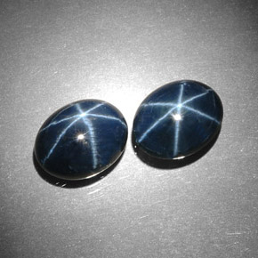  ct natürliche blauer Stern-Saphir-Edelsteine, Oval Schliff, Lichtundurchlässig