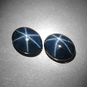  ct natürliche blauer Stern-Saphir-Edelsteine, Oval Schliff, Lichtundurchlässig