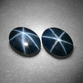  ct natürliche blauer Stern-Saphir-Edelsteine, Oval Schliff, Lichtundurchlässig