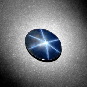 5,08 ctw natürlicher blauer Stern-Saphir, Oval Schliff, Lichtundurchlässig