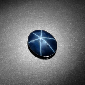 4,06 ctw natürlicher blauer Stern-Saphir, Oval Schliff, Lichtundurchlässig