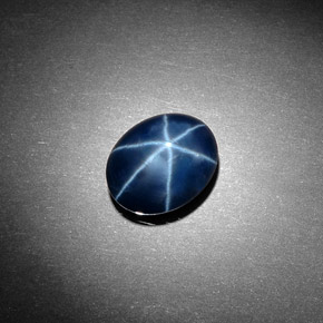 4,06 ctw natürlicher blauer Stern-Saphir, Oval Schliff, Lichtundurchlässig
