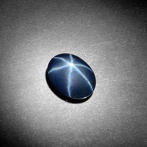 2,91 ctw natürlicher blauer Stern-Saphir, Oval Schliff, Lichtundurchlässig