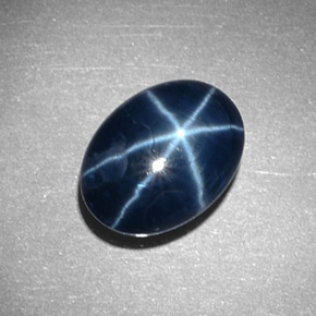 3,18 ctw natürlicher blauer Stern-Saphir, Oval Schliff, Lichtundurchlässig