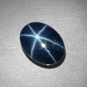 3,18 ctw natürlicher blauer Stern-Saphir, Oval Schliff, Lichtundurchlässig