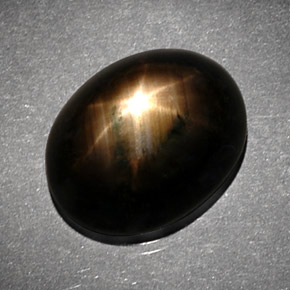 9,30 ctw natürlicher Schwarz Stern-Saphir, Oval Schliff, Lichtundurchlässig