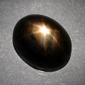 9,30 ctw natürlicher Schwarz Stern-Saphir, Oval Schliff, Lichtundurchlässig