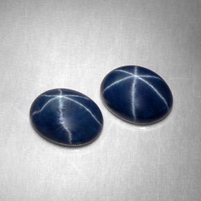  ct natürliche blauer Stern-Saphir-Edelsteine, Oval Schliff, Lichtundurchlässig