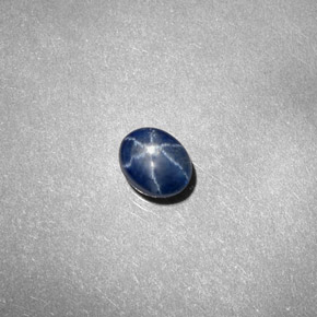 0,67 ctw natürlicher blauer Stern-Saphir, Transparent, Transparent / Lichtdurchlässig