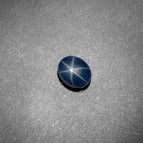 0,75 ctw natürlicher blauer Stern-Saphir, Transparent, Transparent / Lichtdurchlässig