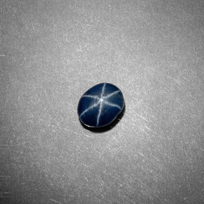 0,62 ctw natürlicher blauer Stern-Saphir, Transparent, Transparent / Lichtdurchlässig