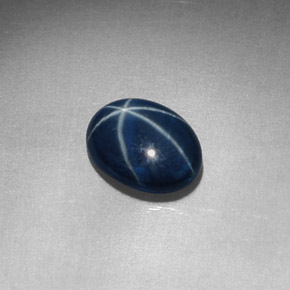 1,52 ctw natürlicher blauer Stern-Saphir, Oval Schliff, Lichtundurchlässig