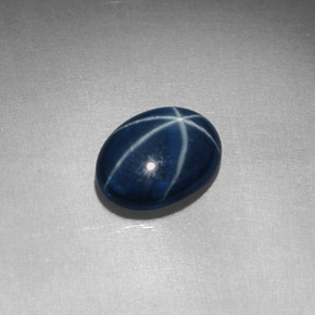 1,52 ctw natürlicher blauer Stern-Saphir, Oval Schliff, Lichtundurchlässig