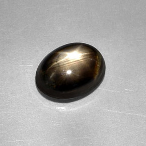 2,27 ctw natürlicher schwarzer Stern-Saphir, Oval Schliff, Lichtundurchlässig
