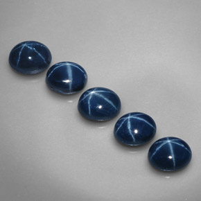  ct natürliche Blau Sternsaphir-Edelsteine, Oval Schliff, Lichtundurchlässig