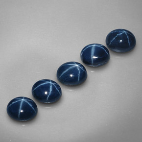  ct natürliche Blau Sternsaphir-Edelsteine, Oval Schliff, Lichtundurchlässig