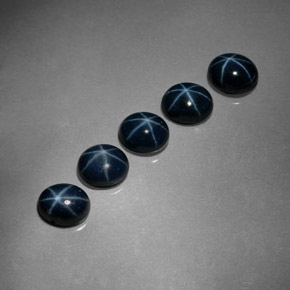  ct natürliche Blau Sternsaphir-Edelsteine, Oval Schliff, Lichtundurchlässig