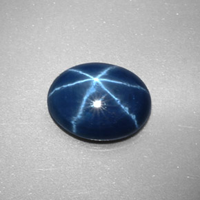 2,34 ctw natürlicher blauer Stern-Saphir, Oval Schliff, Lichtundurchlässig