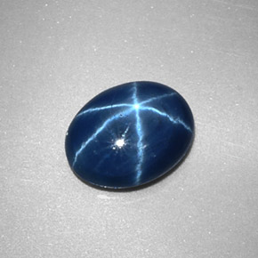 2,34 ctw natürlicher blauer Stern-Saphir, Oval Schliff, Lichtundurchlässig