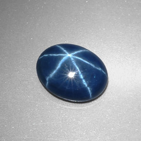 2,34 ctw natürlicher blauer Stern-Saphir, Oval Schliff, Lichtundurchlässig