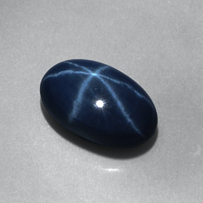 9,17 ctw natürlicher Blau Sternsaphir, Oval Schliff, Lichtundurchlässig