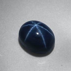 2,23 ctw natürlicher blauer Stern-Saphir, Oval Schliff, Lichtundurchlässig