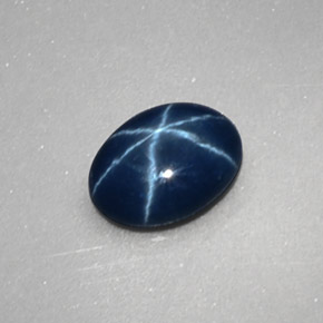 1,04 ctw natürlicher blauer Stern-Saphir, Oval Schliff, Lichtundurchlässig