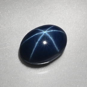 3,17 ctw natürlicher blauer Stern-Saphir, Oval Schliff, Lichtundurchlässig
