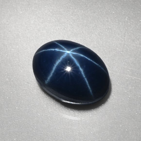 3,17 ctw natürlicher blauer Stern-Saphir, Oval Schliff, Lichtundurchlässig