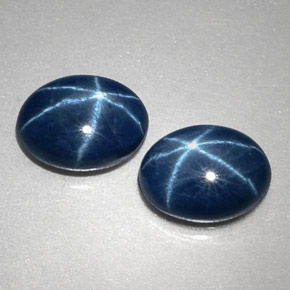  ct natürliche Blau Sternsaphir-Edelsteine, Oval Schliff, Lichtundurchlässig